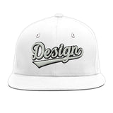 Custom White Pink 3D Puff Embroidery Flat Embroidery Casual Sport Baseball Cap