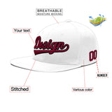 Custom White Pink 3D Puff Embroidery Flat Embroidery Casual Sport Baseball Cap