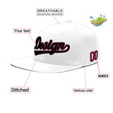 Custom White Pink 3D Puff Embroidery Flat Embroidery Casual Sport Baseball Cap