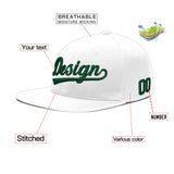Custom White Pink 3D Puff Embroidery Flat Embroidery Casual Sport Baseball Cap