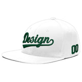 Custom White Pink 3D Puff Embroidery Flat Embroidery Casual Sport Baseball Cap