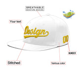 Custom White Light Blue-Navy 3D Puff Embroidery Flat Embroidery Casual Sport Baseball Cap