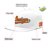 Custom White Light Blue-Navy 3D Puff Embroidery Flat Embroidery Casual Sport Baseball Cap