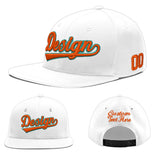 Custom White Light Blue-Navy 3D Puff Embroidery Flat Embroidery Casual Sport Baseball Cap