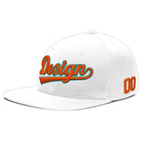 Custom White Light Blue-Navy 3D Puff Embroidery Flat Embroidery Casual Sport Baseball Cap
