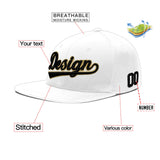 Custom White Light Blue-Navy 3D Puff Embroidery Flat Embroidery Casual Sport Baseball Cap
