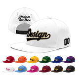 Custom White Light Blue-Navy 3D Puff Embroidery Flat Embroidery Casual Sport Baseball Cap