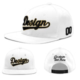 Custom White Light Blue-Navy 3D Puff Embroidery Flat Embroidery Casual Sport Baseball Cap