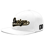 Custom White Light Blue-Navy 3D Puff Embroidery Flat Embroidery Casual Sport Baseball Cap