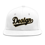 Custom White Light Blue-Navy 3D Puff Embroidery Flat Embroidery Casual Sport Baseball Cap