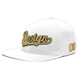 Custom White Light Blue-Navy 3D Puff Embroidery Flat Embroidery Casual Sport Baseball Cap