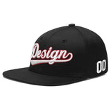 Custom Black 3D Puff Embroidery Flat Embroidery Casual Sport Baseball Cap