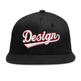Custom Black 3D Puff Embroidery Flat Embroidery Casual Sport Baseball Cap