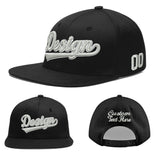 Custom Black 3D Puff Embroidery Flat Embroidery Casual Sport Baseball Cap