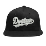 Custom Black 3D Puff Embroidery Flat Embroidery Casual Sport Baseball Cap