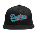 Custom Black 3D Puff Embroidery Flat Embroidery Casual Sport Baseball Cap