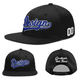 Custom Black 3D Puff Embroidery Flat Embroidery Casual Sport Baseball Cap