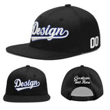 Custom Black 3D Puff Embroidery Flat Embroidery Casual Sport Baseball Cap