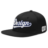 Custom Black 3D Puff Embroidery Flat Embroidery Casual Sport Baseball Cap