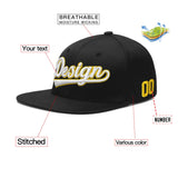 Custom Black 3D Puff Embroidery Flat Embroidery Casual Sport Baseball Cap