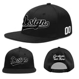 Custom Black 3D Puff Embroidery Flat Embroidery Casual Sport Baseball Cap