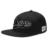 Custom Black 3D Puff Embroidery Flat Embroidery Casual Sport Baseball Cap