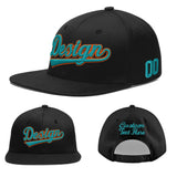 Custom Black 3D Puff Embroidery Flat Embroidery Casual Sport Baseball Cap
