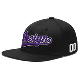 Custom Black 3D Puff Embroidery Flat Embroidery Casual Sport Baseball Cap