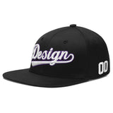 Custom Black 3D Puff Embroidery Flat Embroidery Casual Sport Baseball Cap