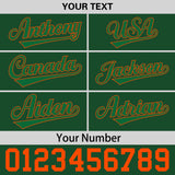 Custom Green Neon Green-White 3D Puff Embroidery Flat Embroidery Casual Sport Baseball Cap