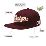 Custom Jujube Red Orange 3D Puff Embroidery Flat Embroidery Casual Sport Baseball Cap
