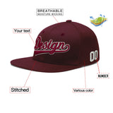 Custom Jujube Red Orange 3D Puff Embroidery Flat Embroidery Casual Sport Baseball Cap