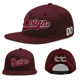 Custom Jujube Red Orange 3D Puff Embroidery Flat Embroidery Casual Sport Baseball Cap