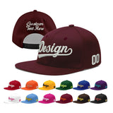 Custom Jujube Red Orange 3D Puff Embroidery Flat Embroidery Casual Sport Baseball Cap
