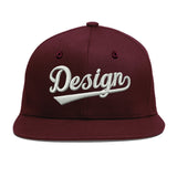 Custom Jujube Red Orange 3D Puff Embroidery Flat Embroidery Casual Sport Baseball Cap