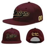 Custom Jujube Red Orange 3D Puff Embroidery Flat Embroidery Casual Sport Baseball Cap