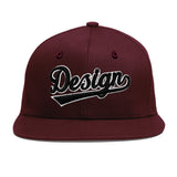 Custom Jujube Red Orange 3D Puff Embroidery Flat Embroidery Casual Sport Baseball Cap