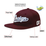Custom Jujube Red Orange 3D Puff Embroidery Flat Embroidery Casual Sport Baseball Cap