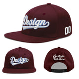 Custom Jujube Red Orange 3D Puff Embroidery Flat Embroidery Casual Sport Baseball Cap