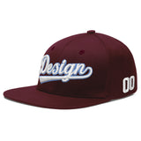 Custom Jujube Red Orange 3D Puff Embroidery Flat Embroidery Casual Sport Baseball Cap