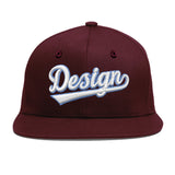 Custom Jujube Red Orange 3D Puff Embroidery Flat Embroidery Casual Sport Baseball Cap