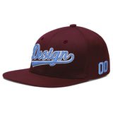 Custom Jujube Red Orange 3D Puff Embroidery Flat Embroidery Casual Sport Baseball Cap