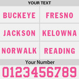 Custom White Pink 3D Puff Embroidery Flat Embroidery Casual Sport Baseball Cap