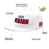 Custom White Pink 3D Puff Embroidery Flat Embroidery Casual Sport Baseball Cap
