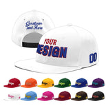 Custom White Pink 3D Puff Embroidery Flat Embroidery Casual Sport Baseball Cap