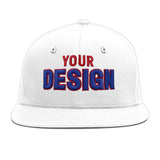 Custom White Pink 3D Puff Embroidery Flat Embroidery Casual Sport Baseball Cap