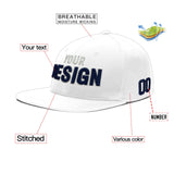 Custom White Pink 3D Puff Embroidery Flat Embroidery Casual Sport Baseball Cap