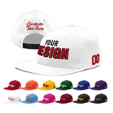 Custom White Pink 3D Puff Embroidery Flat Embroidery Casual Sport Baseball Cap