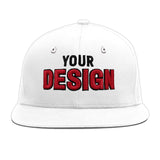 Custom White Pink 3D Puff Embroidery Flat Embroidery Casual Sport Baseball Cap