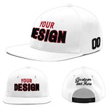 Custom White Pink 3D Puff Embroidery Flat Embroidery Casual Sport Baseball Cap